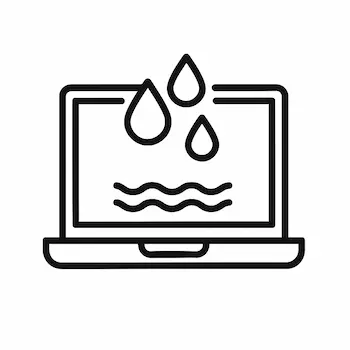 Zalany laptop
